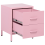 Beliani 2 Drawer Bedside Table MALAVI Metal Pink 5