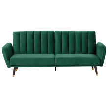 Sofa Bed 3 Seater VIMMERBY Velvet Emerald Green