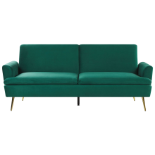 Sofa Bed 3 Seater VETTRE Velvet Dark Green