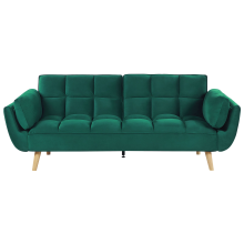 Sofa Bed 3 Seater ASBY Velvet Green
