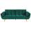 Beliani Sofa Bed 3 Seater ASBY Velvet Green 1