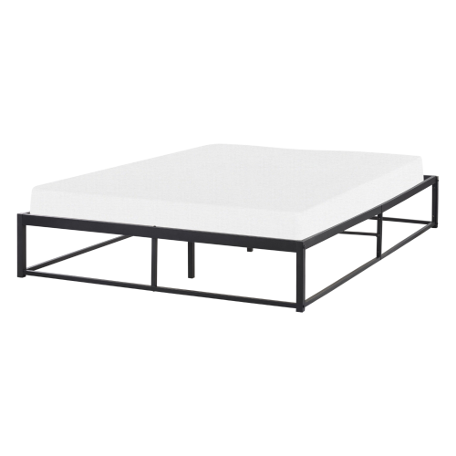 Beliani Bed Metal VIRY 140 x 200 cm (EU Double) Black