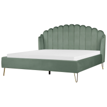 Bed Velvet AMBILLOU 180 x 200 cm (EU Super King) Green