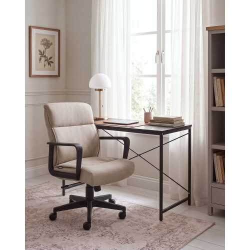 Beliani Office Chair BYRON Fabric Beige 1