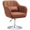 (Brown, Microfiber) Swivel Microfibre Accent Chair – Brown, Adjustable Height 1