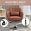 (Brown, Microfiber) Swivel Microfibre Accent Chair – Brown, Adjustable Height 4