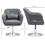(DARK GREY, Microfiber) Swivel Microfibre Accent Chair – Dark Grey 3