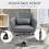 (DARK GREY, Microfiber) Swivel Microfibre Accent Chair – Dark Grey 4
