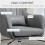 (DARK GREY, Microfiber) Swivel Microfibre Accent Chair – Dark Grey 6