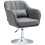 (DARK GREY, Microfiber) Swivel Microfibre Accent Chair – Dark Grey 1