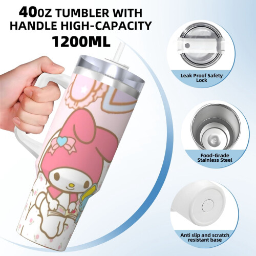 Melody 40oz H2.0 Ποτήρι από ανοξείδωτο ατσάλι με μόνωση κενού αέρος με καπάκι και 1