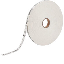 Nastro in grosgrain di cotone stampato con scritta, colore grano, 15 mm (5/8 pollici), 100 m/rotolo