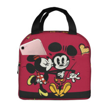 Niedliche Mickey-Mouse-Lunchtasche für Damen – Isolierte, wiederverwendbare Kühltasche mit großem Fassungsvermögen und Fächern für Büro,