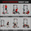 Cable Crossover Machine, Multi-Function Power Rack with Pull Up Bar, Lat Pull Down System, Squat Rack, Barbell Bar 6
