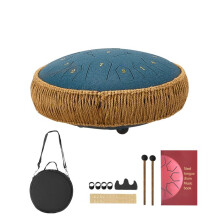 Tambour à Langue en Acier 30,5 cm-Duoku-13 Notes en Do Majeur-pour Méditation, Yoga-Bleu Marine