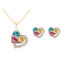 Kiplyki Damenmode Rosenherz-Diamantanhänger-Halskette – Schmuck zum Muttertag