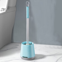 Cepillo para inodoro Staron con cerdas duras, kit de limpieza de baño con mango largo, cepillo compacto para limpiar el inodoro – Compatible con