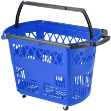Paniers de Courses en Bleu-Duoku-Ensemble de 6 Pièces-Caddies Portables de Grande-Capacité 39 L-avec Poignées