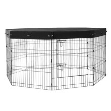 Parc pour Chien - DUOKU - 8 Panneaux - 30" Haut x 24" Large - Métal Pliable - Tissu Oxford 600D