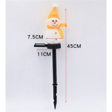 5X Décorations de Noël Lumières Solaires Décor de Jardin Extérieur Bonhomme de Neige-Ornements de Noël Décor de Jardin à Énergie Solaire A