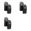 6Pcs Portable Laptop Stand Computer Riser Lift Self-Adhesive Foldable Invisible Notebook Adjustable Height Stand Black 1