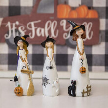 Figurines et Statues de SorcièRe D'Halloween DéCoration D'IntéRieur SorcièRes en RéSine Sculpture D'Elfe Mignonne A