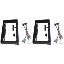 2Stück 9-Zoll-Autoradio-Rahmen für NAVARA D40 2006-2012, Armaturenbrett-Set, Einbau Des Armaturenbrett-Konsolenrahmen-Adapters