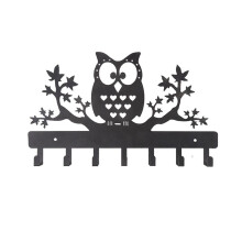 7Hooks Owl Metal Wall Mounted Metal Key Holder Owl Key Hanger Medal Hanger Leash Hanger Key Organizer Metal Key Hook