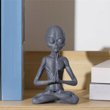 Alien Ornements Bureau Topper Yoga MéDitation Statue Alien Figurine Statue Alien ÉTagèRe Sitters MéDitation Jardin Statue