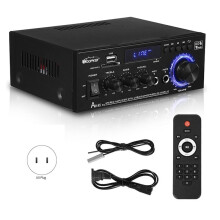 Woopker Audio Amplifier Ak45 Pro Bass Speaker Support 820W Max Output 90-240V Input 50W+50W Upgrade Remote US Plug