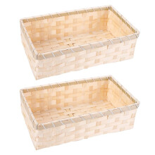 Panier en Bambou Naturel, Paniers Cadeaux, PréSentoir de Vente au DéTail, Organisateur de Maison