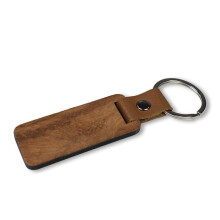 100Pcs Blanks Wooden Keychain Wood Tags Blanks Wood Keychain Rectangular Wood Key Chain