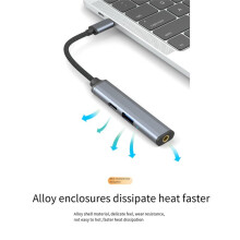 USB C Laptop Docking Station, 3-In-1 Type C Hub, with USB2.0,PD 87W,Audio 3.5mm Multi-Port Adapter for Laptops,Phones