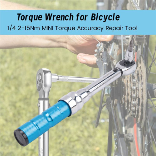 Chave de Torque para Bicicleta e Motocicleta, Ferramenta de Reparo de PrecisãO de Torque  de 1/4 2-15Nm com Adaptador de 3/8 Polegadas, ExtensãO