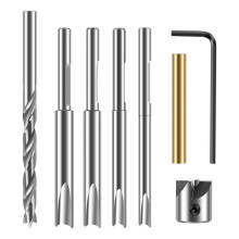 8Pcs Pen Trimmer Kit High Speed Steel Pen Mill Trimmer with 3/4Inch Cutting Woodworking Mill Trimmer Cutter