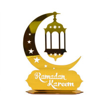 Ramadan Kareem Ornements Acryliques Or Lune ÉToile Lanterne Eid Mubarak DéCorations C