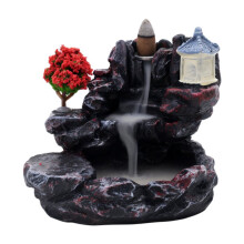 E BrûLeur D'Encens Montagnes RivièRe Cascade Parfum CheminéE Reflux FuméE Encensoir DéCoration pour la Maison