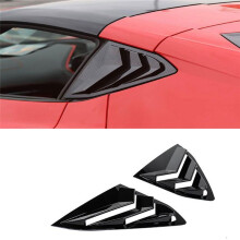 Pour Corvette C8 2020-2023 Volets de Fenêtre Triangulaire Arrière de Voiture Pare-Soleil Triangulaire Modifié Noir