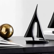 Abstrait RéSine Voilier ModèLe Ornement Moderne Voilier Sculpture Nautique Chambre Bureau BibliothèQue DéCor Art Artisanat