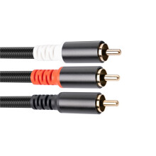 3X Cavo Adattatore RCA Y Cavo Subwoofer Y Cavo Audio 1X RCA un 2X RAC Cavo Audio Amplificatore di Potenza da 1 Rca un 2 Rca, 3 Metri