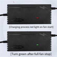14.6V 10A LiFePO4 Battery Charger for 12.8V 4S Scooter Car Solar Storage Charger with Fan 5.5X2.5mm US Plug