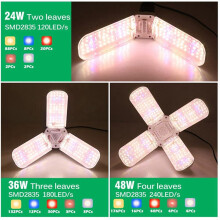 LED Grow Light Vikbar Phyto Lamp Full Spectrum Bulb för Inomhusväxter Blom Blomning Grow Lampor Trädgård E27 C
