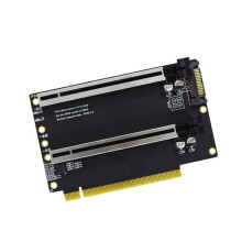 Carte D'Extension PCIE 3.0 X16 1 à 2 Carte DiviséE Gen3 PCIe X16 à X8X8 Emplacements EspacéS de 40,4 mm PCIe Version RenforcéE
