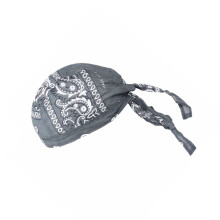 Priedušná bavlnená bandana čiapka - pirátska šatka, cyklistická čiapka, chemo čiapka pre mužov a ženy Grey