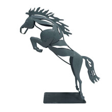 Sculpture de Cheval Ornements Faits à la Main, Statue de Cheval Debout, Décorations de Bureau