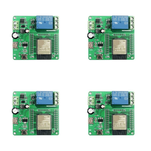 4X One Channel Relay ESP32-WROOM Development Board Single Relay Module  7-60V Power Supply