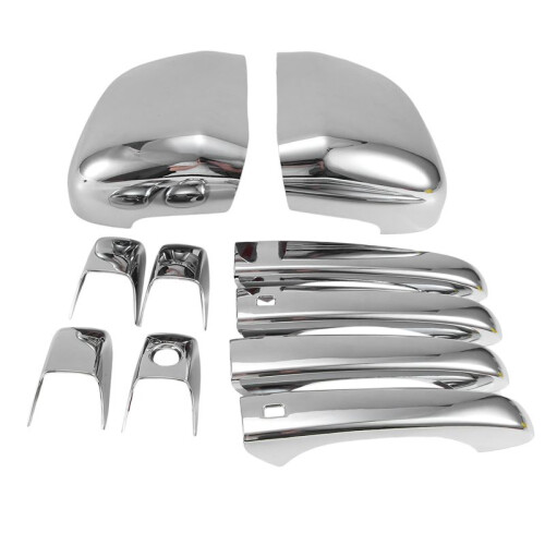 Silver Mirror Covers+Door Handle Covers for  Grand Cherokee  Durango 2011-2020