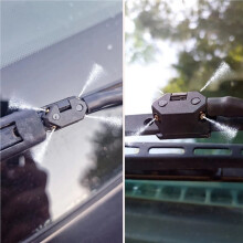 2X Auto Wind Schutz Scheiben Sprühdüse Scheibenwasch Wischer Sprühdüse mit Schlauch für Lastwagen DAF XF 105 95 Xf105 Xf95 95XF F85
