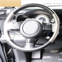 For Car Steering Wheel Trim Cover Decoration Protection 3D Steering Wheel Stickers Auto Styling Parts