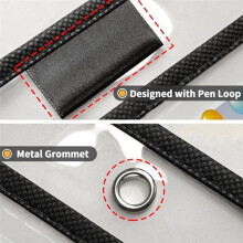 30PCS Job Ticket Holders,Dry Erase Pockets,10x14Inch,Black,Reusable Plastic Sleeves for Paper, Clear Shop Ticket Holders